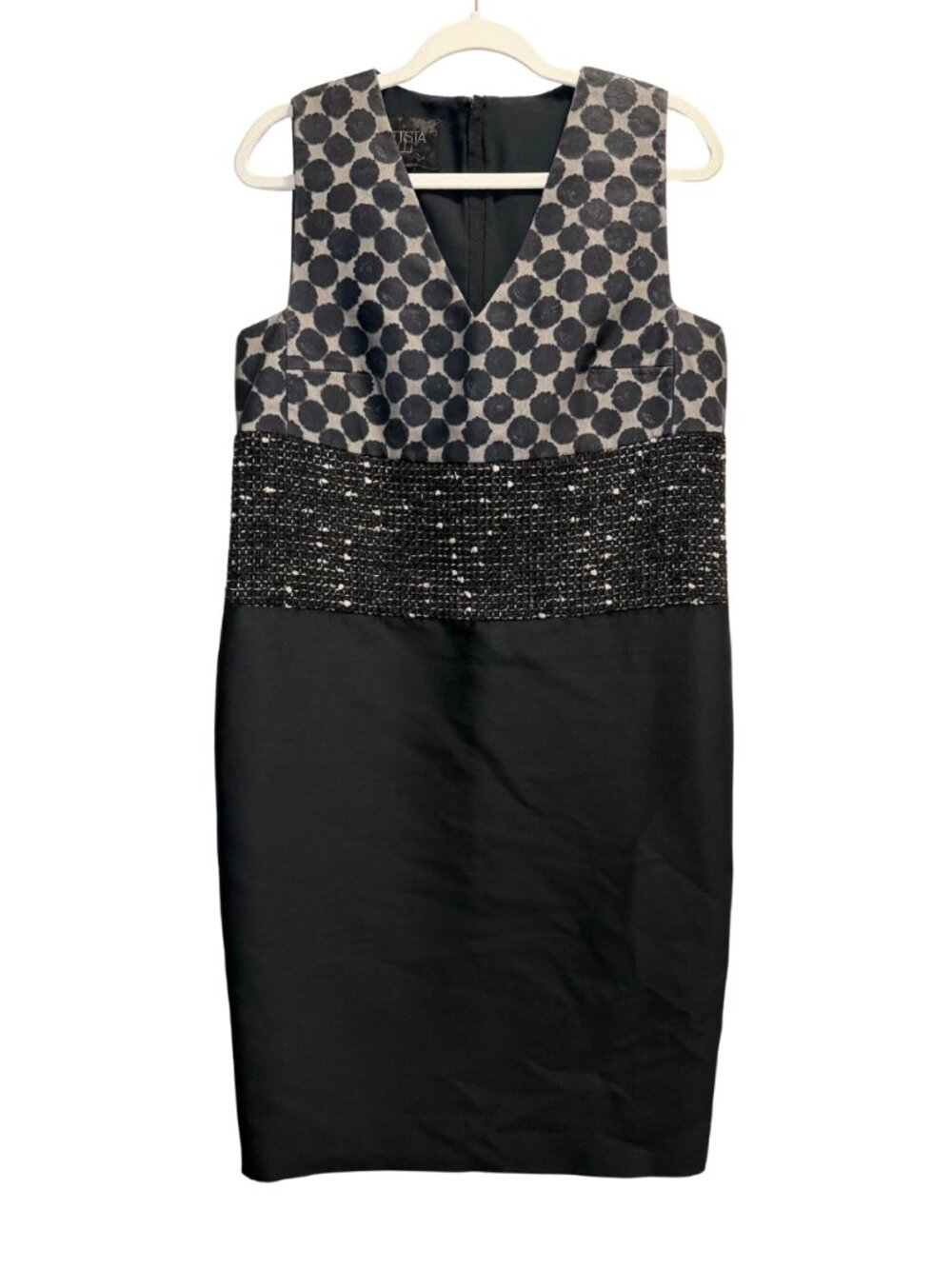 Giambattista Valli Paris Black Embellished Sheath Dress
